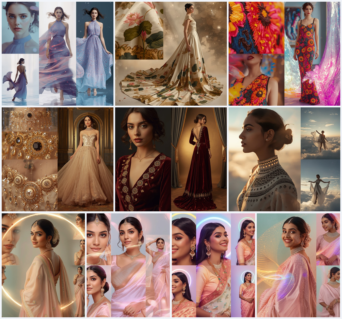 10+ Cinematic Saree AI Prompts to Create Dramatic Ethnic Photos with Premium Lighting Style