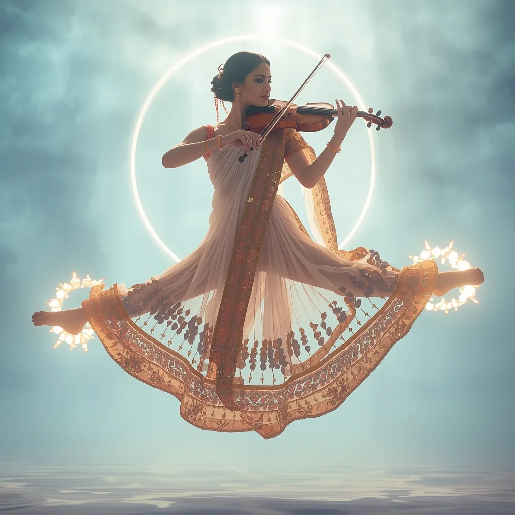 Festival Fancy Saree Acoustic-Levitating Sequins | New Prompt