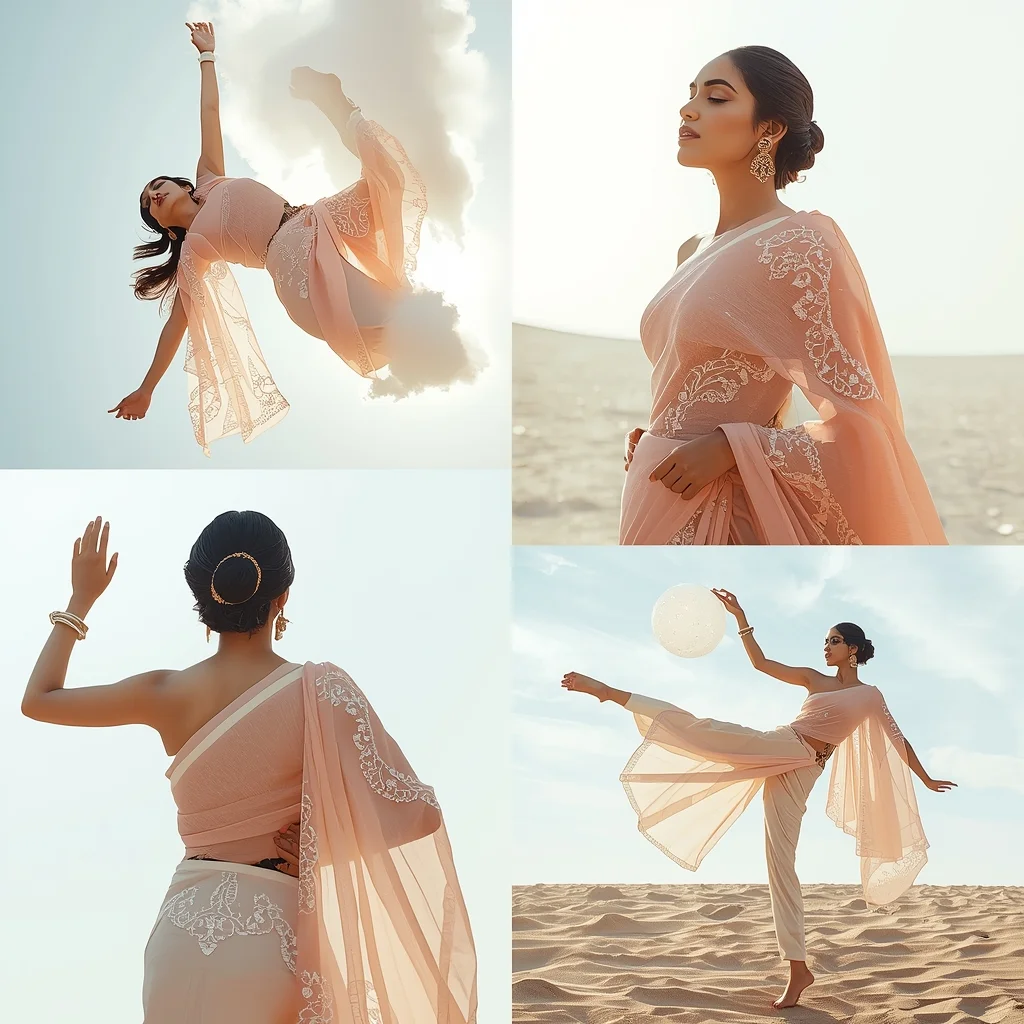 Festival Fancy Saree Aerogel Lace Appliques | New Ai Prompt For Image Generation