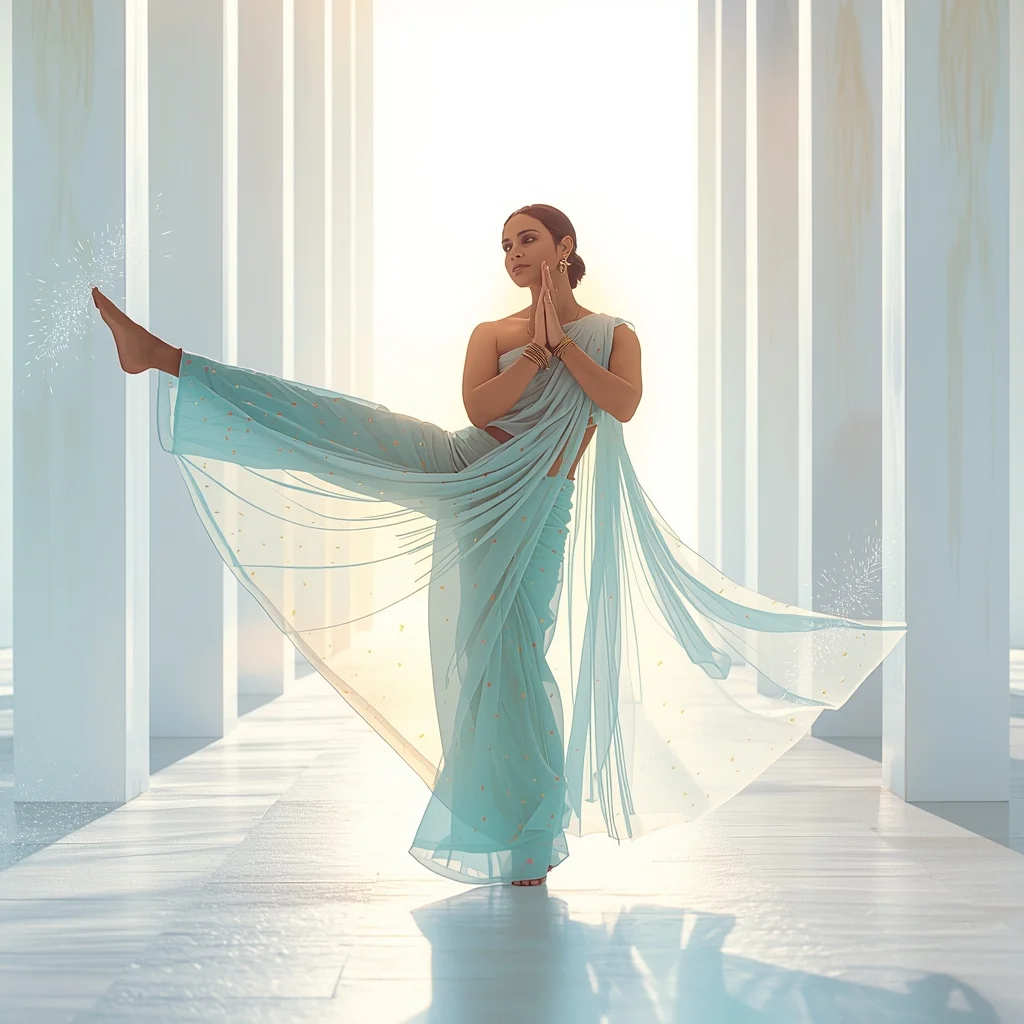 Festival Fancy Saree Piezoelectric Spark Chiffon | Saree Traditional Ai Prompt Indian Culture