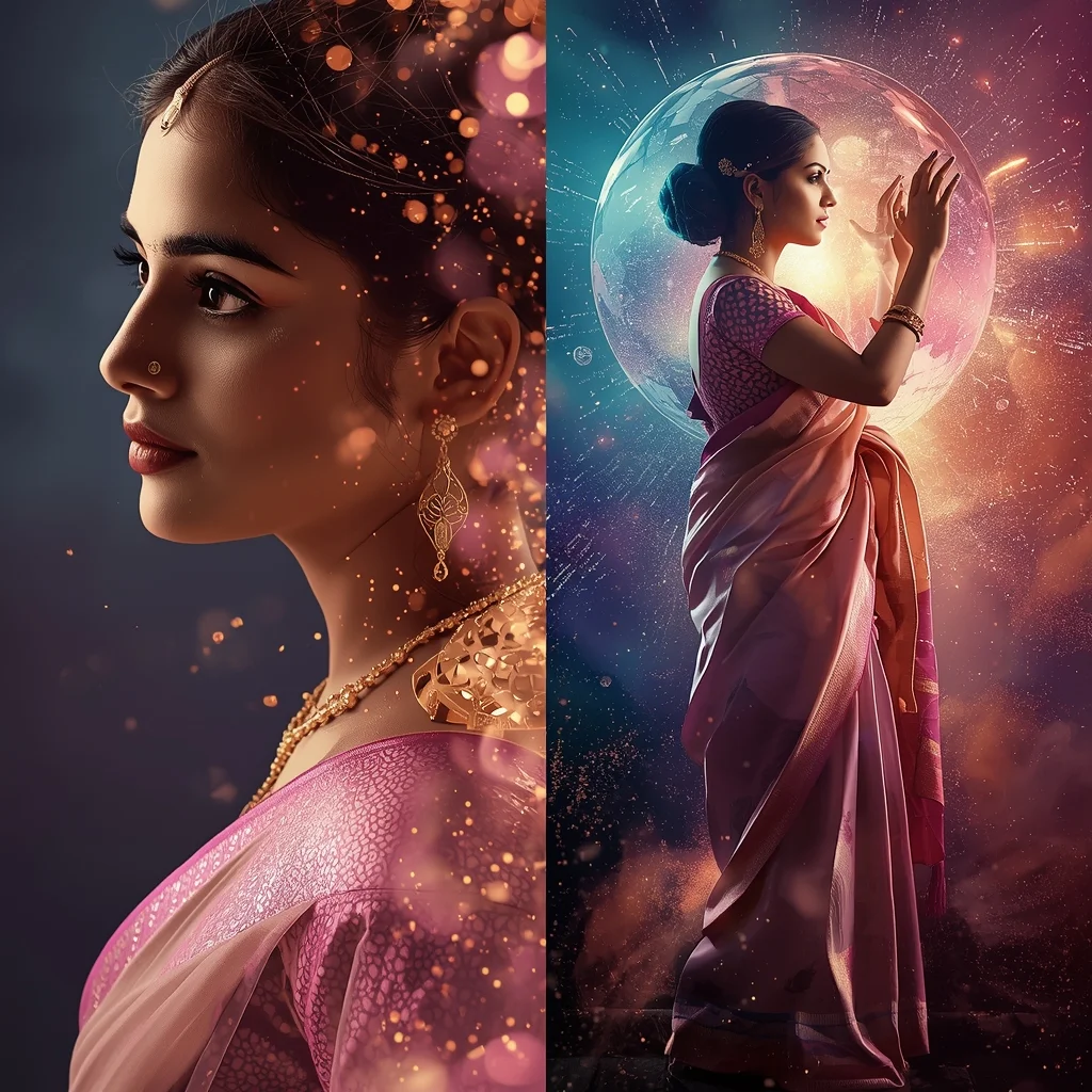 Festive Pastel Saree Infinite Concept Explosion Collage | Idea Supernova Luxury Prompt | Selfie Prompt