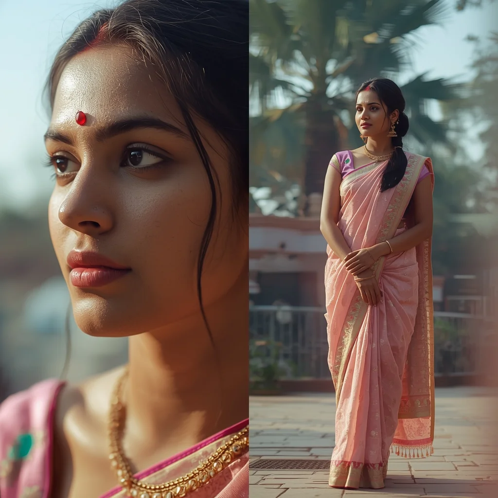 Festive Pastel Saree Reality Refuses Observation Collage | Hidden State Luxury Prompt | Saree Prompt For Gemini Ai