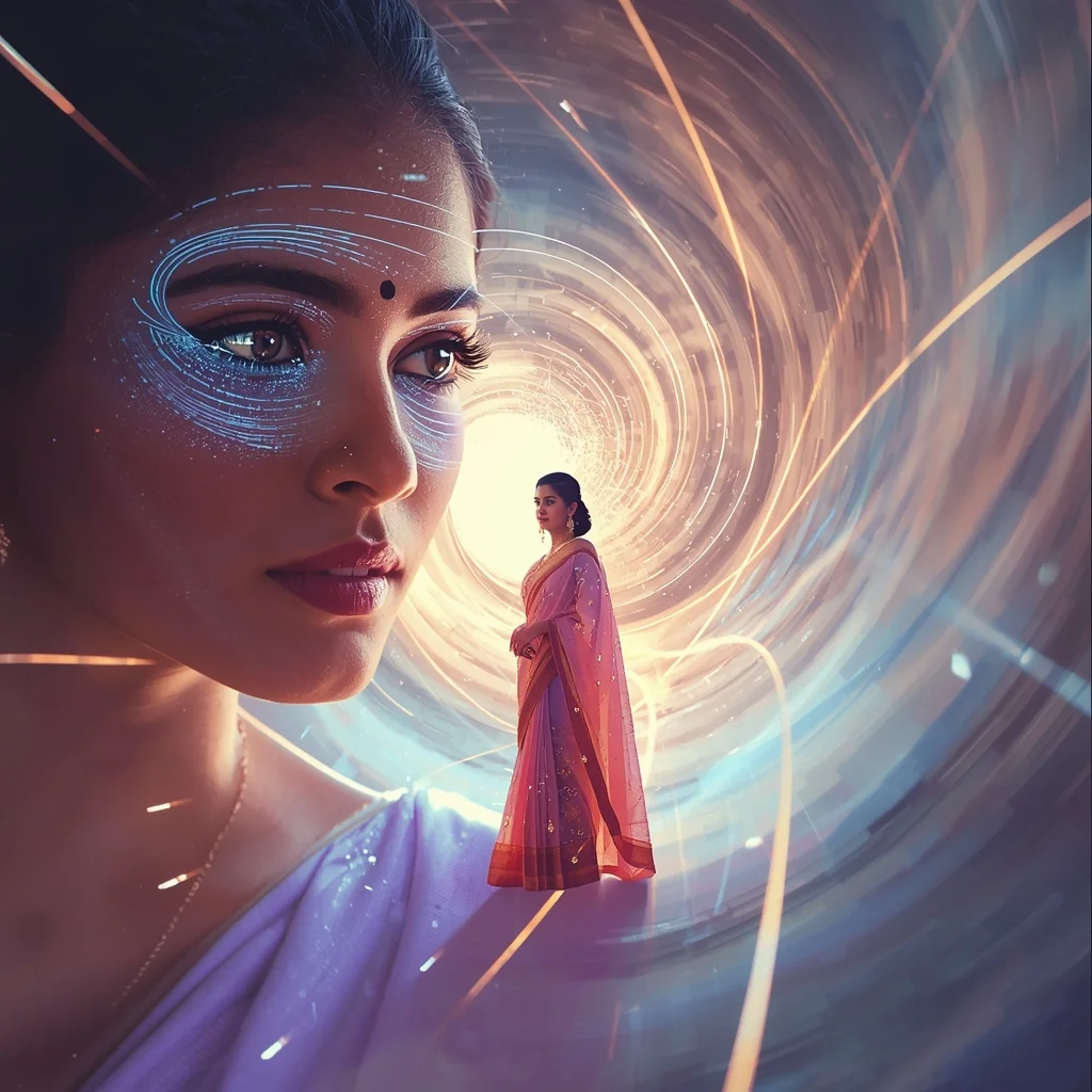 Pastel Saree Hyper Cosmic Gravity Collapse Light Core Cinematic Viral Prompt | Influencer Ai Prompt