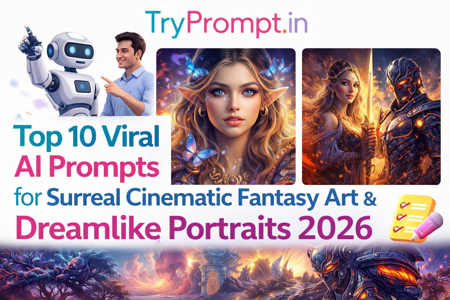Top 10 Viral AI Prompts for Surreal Cinematic Fantasy Art & Dreamlike Portraits 2026
